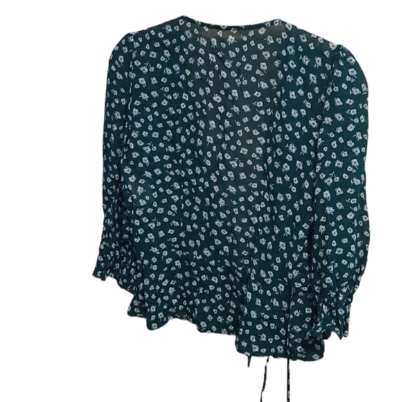 Reformation Emma wrap blouse green - Picture 6 of 9